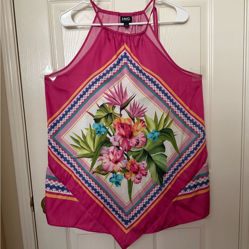 INC International Concepts Fuchsia Floral Camisole